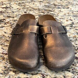 Rare! Vintage American Eagle Outfitters Copper Metallic Leather Clog